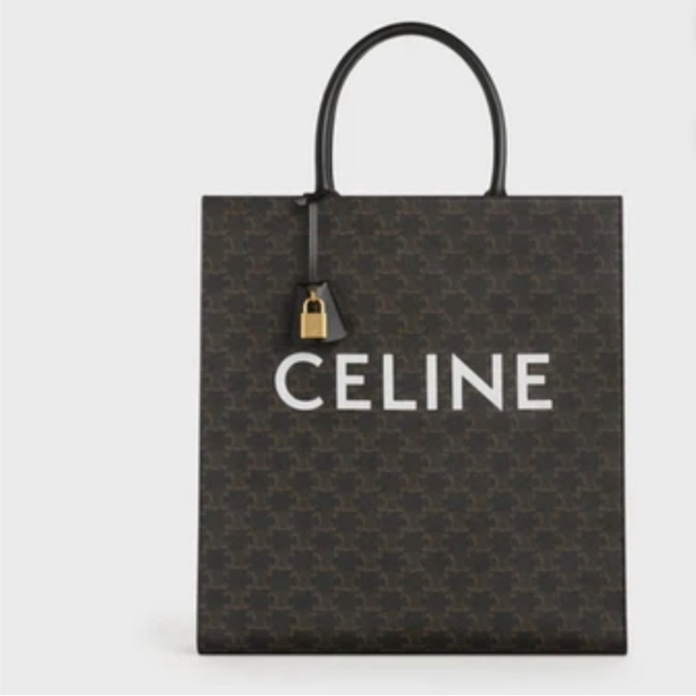 Celine Large Triomphe Canvas Vertical Cabas